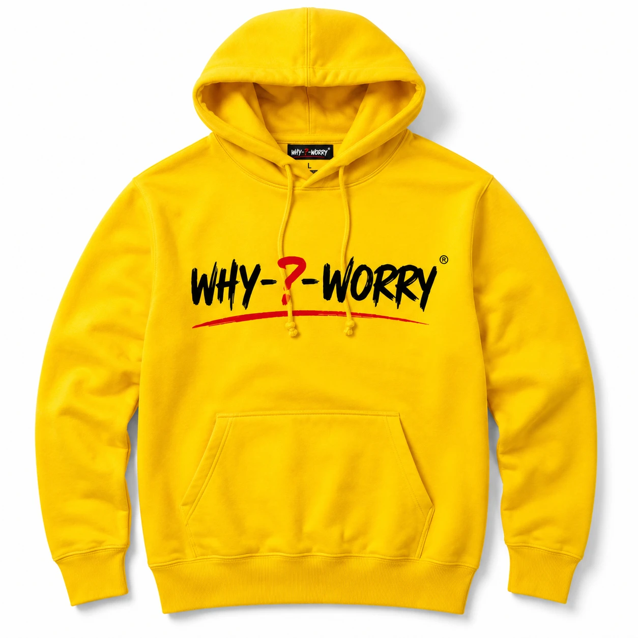 Yellow why worry hoodie