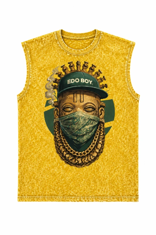 Yellow Armless Acid wash NedoBreeD Shirt