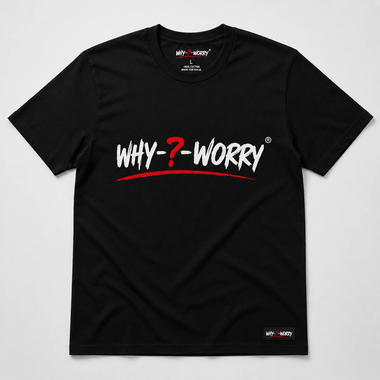 Why worry black tshirt